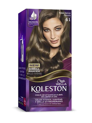 Tinte para el cabello Koleston New 61 Rubio ceniza oscuro.