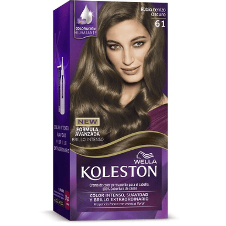 Tinte para el cabello Koleston New 61 Rubio ceniza oscuro. 1