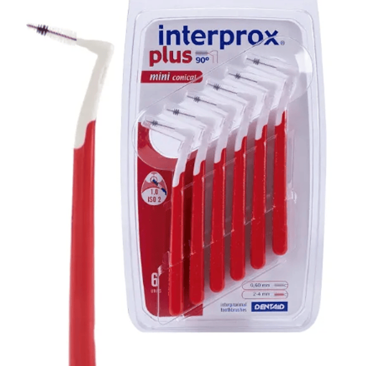 Cepillos interdentales Interprox Plus mini cónicos 6 Unidades. 1
