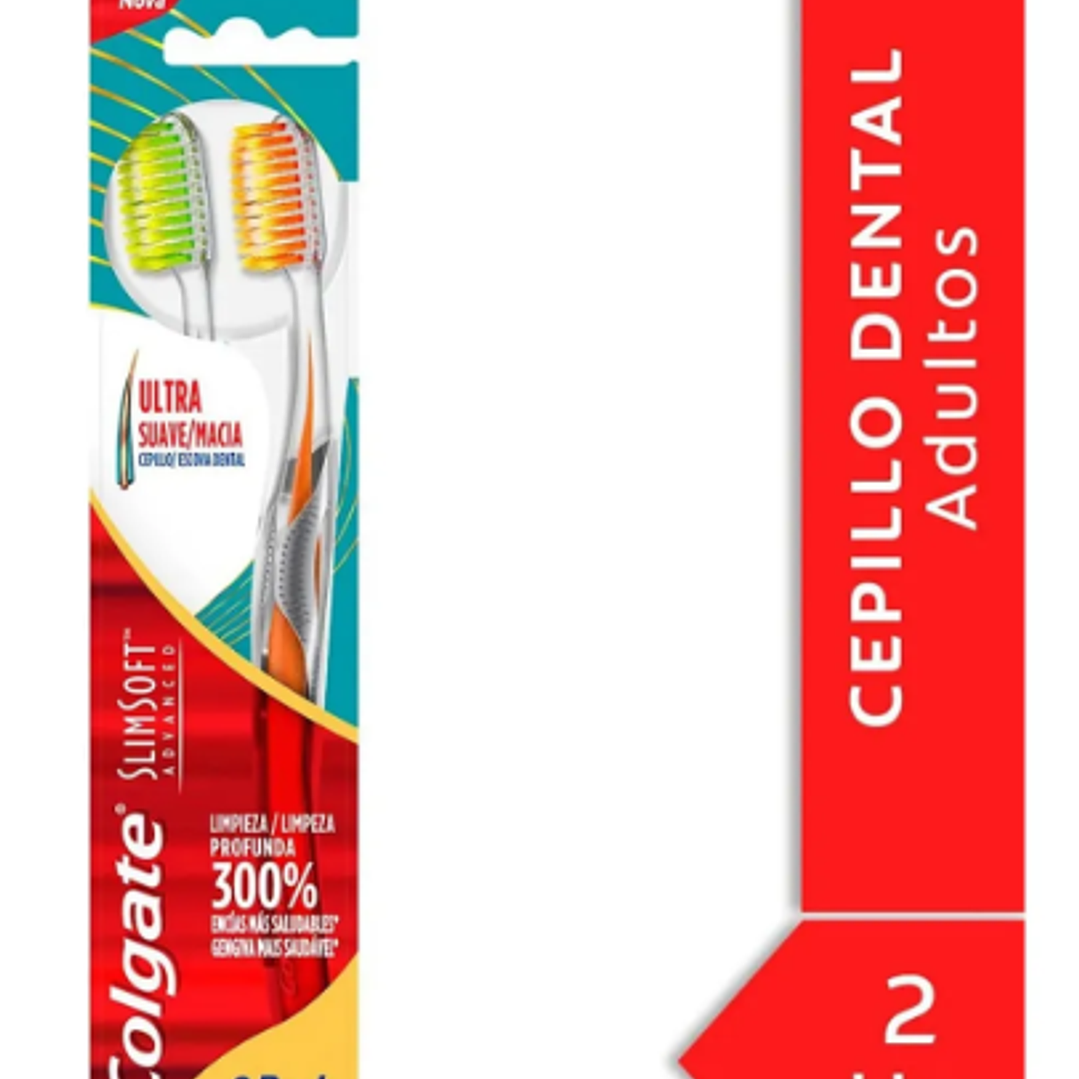 Cepillo dental Colgate Slim soft advance 2 Unidades. 1