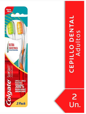 Cepillo dental Colgate Slim soft advance 2 Unidades.