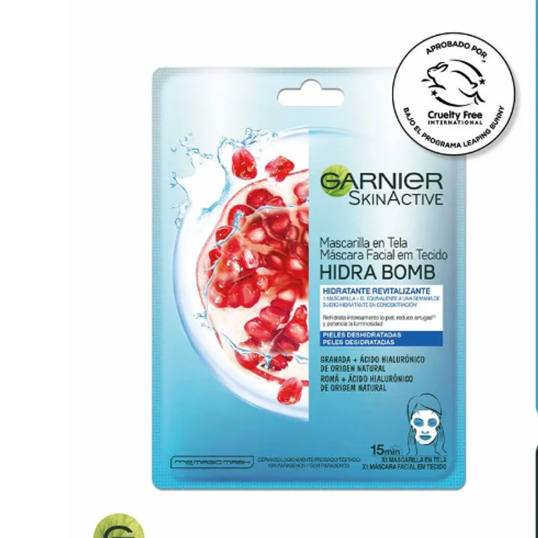 Garnier Skin active Hidra Bomb Revitalizante Granada. 1