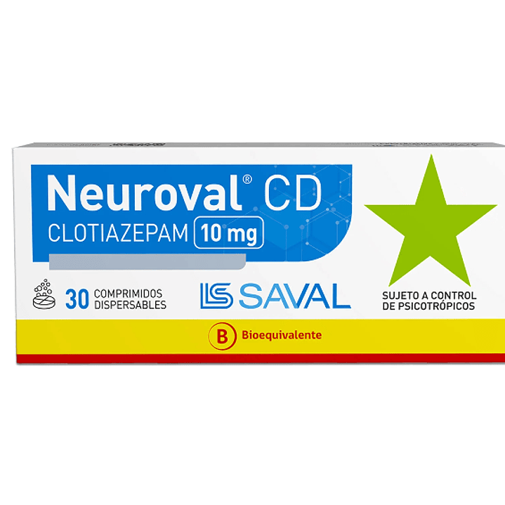 Neuroval CD Clotiazepam 10 mg 30 Comprimidos dispersables. (Solo compra en local ) 1