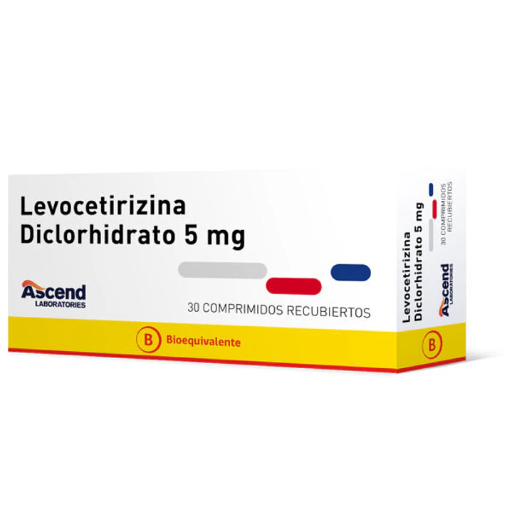 Levocetirizina comprimidos 5 mg por 30 Ascend 1