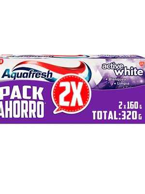 Crema dental Aquafresh Active white 160 g. 2 Unidades