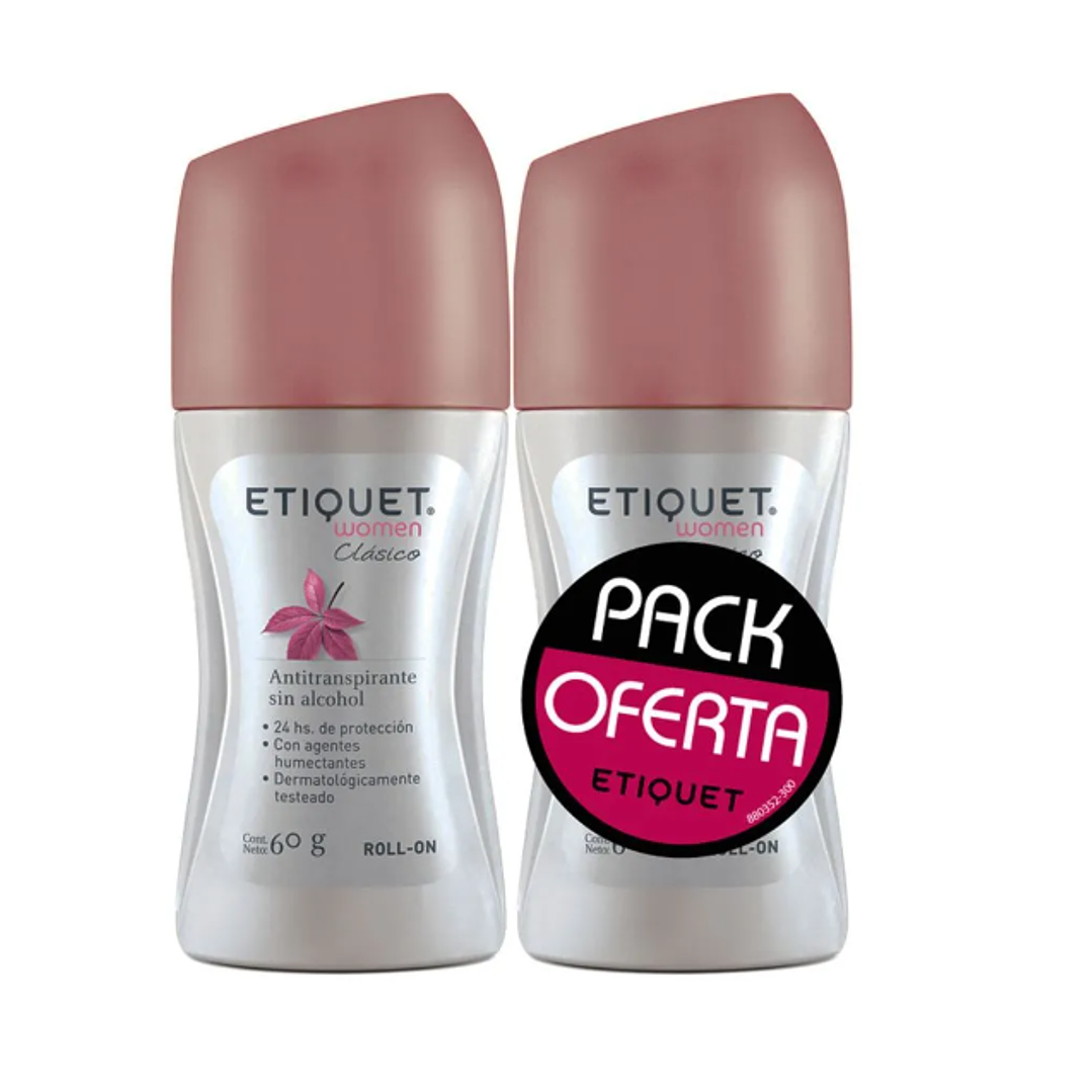 Desodorante Etiquet clásico Roll-on 60 g. Pack 2 unidades. 1