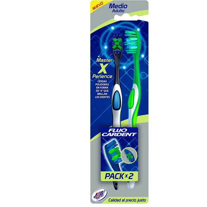 Cepillo dental Fluocardent Master X perience medio 2 Unidades. 1