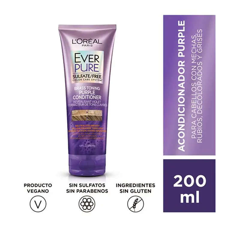 Everpure Acondicionador purple 200 ml. L'oréal 1
