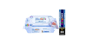 Toallitas húmedas Emubaby 99 % agua 80 Unidades.