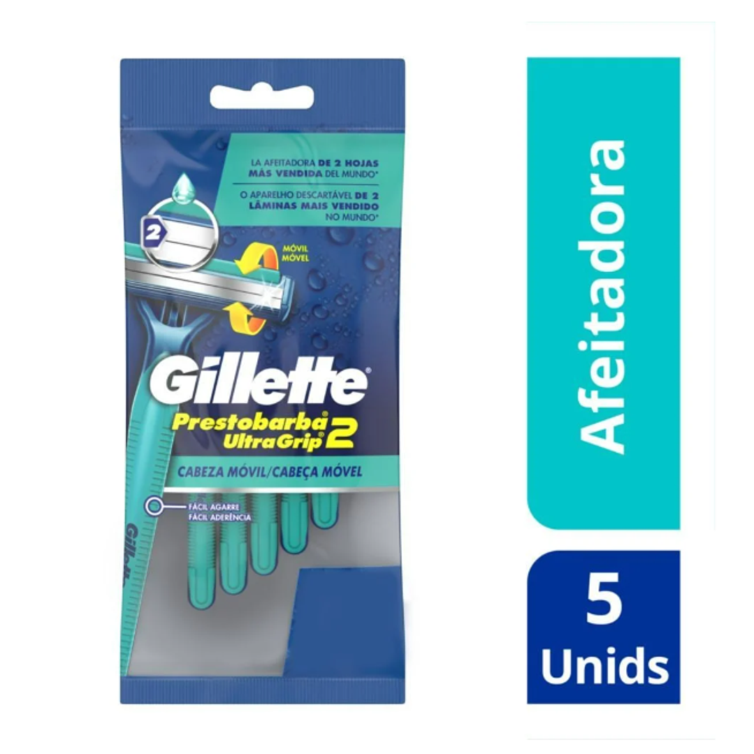 Gillette Prestobarba Ultra Grip 2h, 5 Unidades. 1