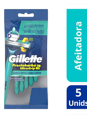 Gillette Prestobarba Ultra Grip 2h, 5 Unidades.