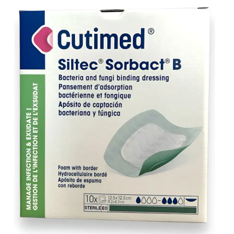 Cutimed Siltec Sorbact B Apósito 12,5 x 12,5 cm. 1