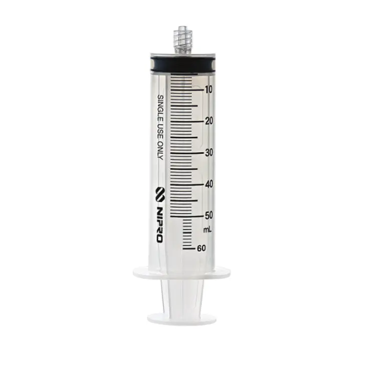 Jeringa 50 ml Punta central sin aguja Luer lock 30 Unidades. Nipro 1