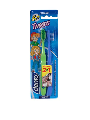 Cepillo dental Dento tweens Suave 2 Unidades.