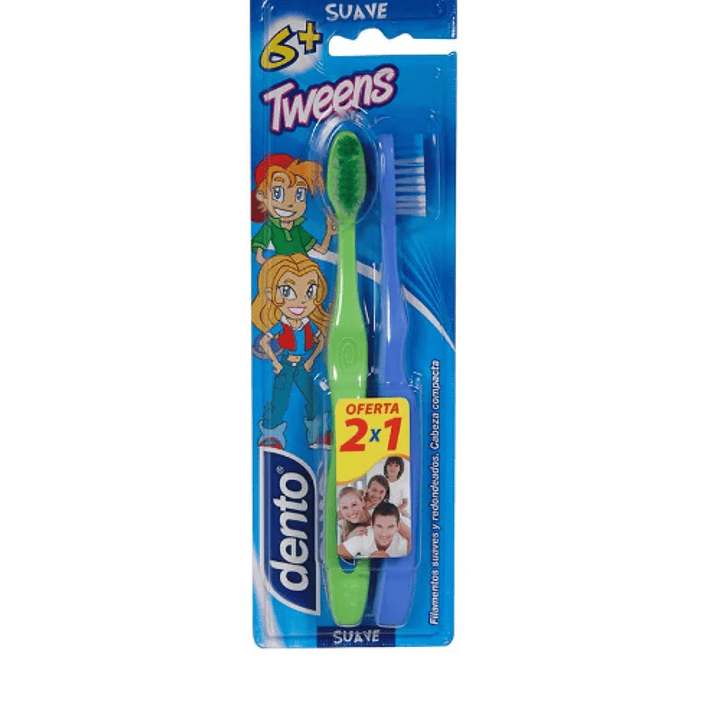 Cepillo dental Dento tweens Suave 2 Unidades. 1