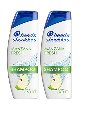 Head & Shoulders Shampoo Manzana Fresh 375 ml 2 Unidades.