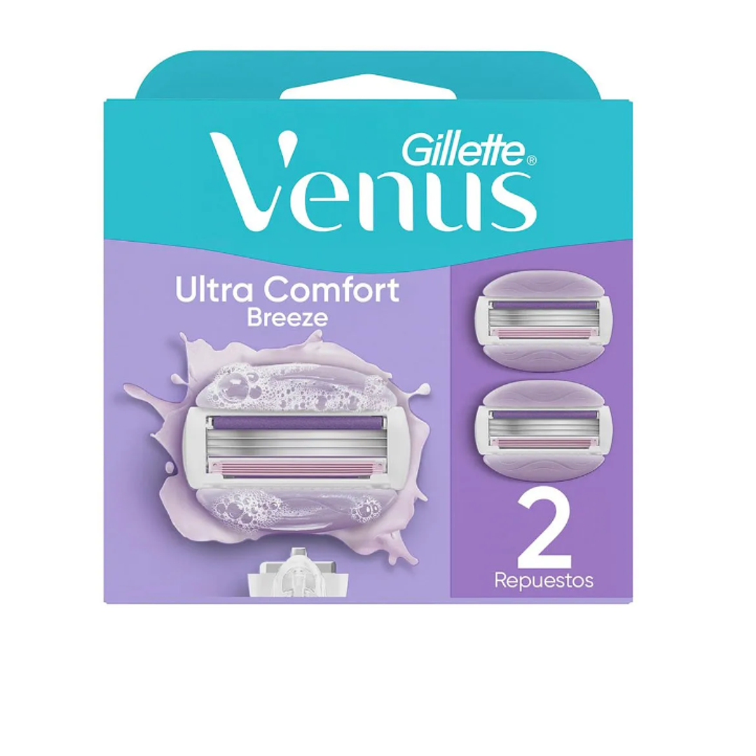 Gillette Venus Afeitadora ultra comfort Breeze Repuesto 2 Unidades. 1