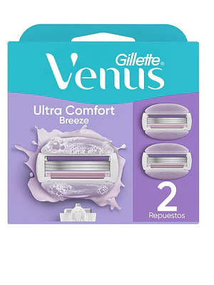 Gillette Venus Afeitadora ultra comfort Breeze Repuesto 2 Unidades.