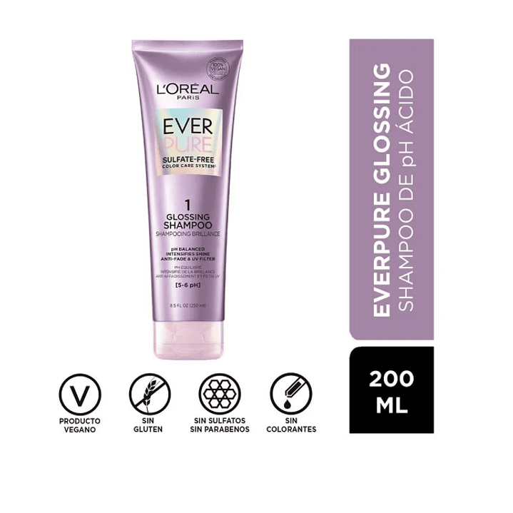 Everpure Glossing Shampoo de pH ácido 250 ml. L'oréal 1
