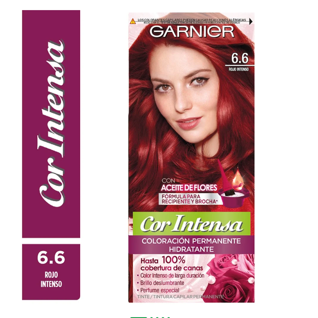 Tinte para el cabello Garnier Cor Intensa 6.6 Rojo intenso. 1