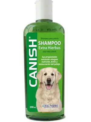 Canish Shampoo Extracto de hierbas 390 ml. Uso veterinario