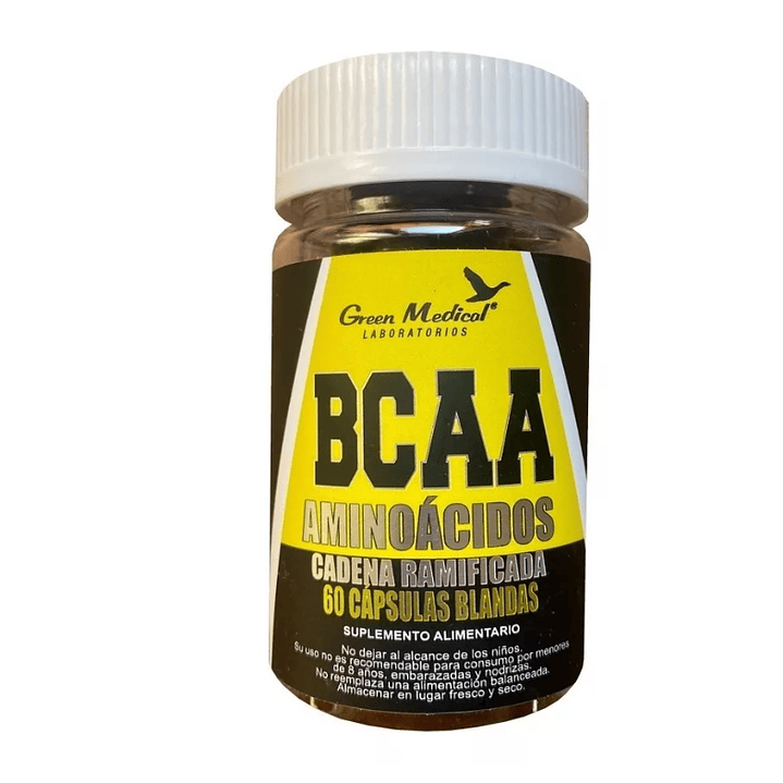 BCAA Aminoácidos 60 Cápsulas blandas. Green Medical 1