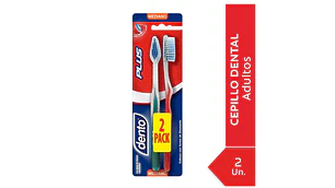 Cepillo dental Dento Plus Mediano 2 Unidades.