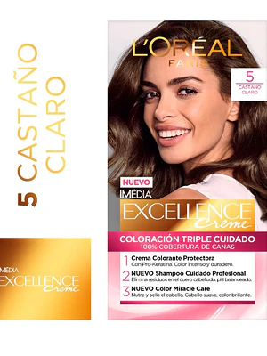 Coloración Excellence Creme 5 Castaño claro. L'oréal