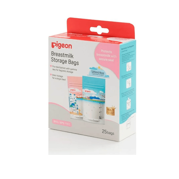 BOLSAS PARA LECHE MATERNA X 120 ML X 25 UND PIGEON 1