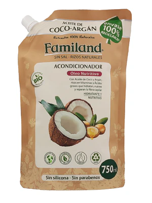 Familand Acondicionador Aceite de Coco-Argán Doypack 750 ml.