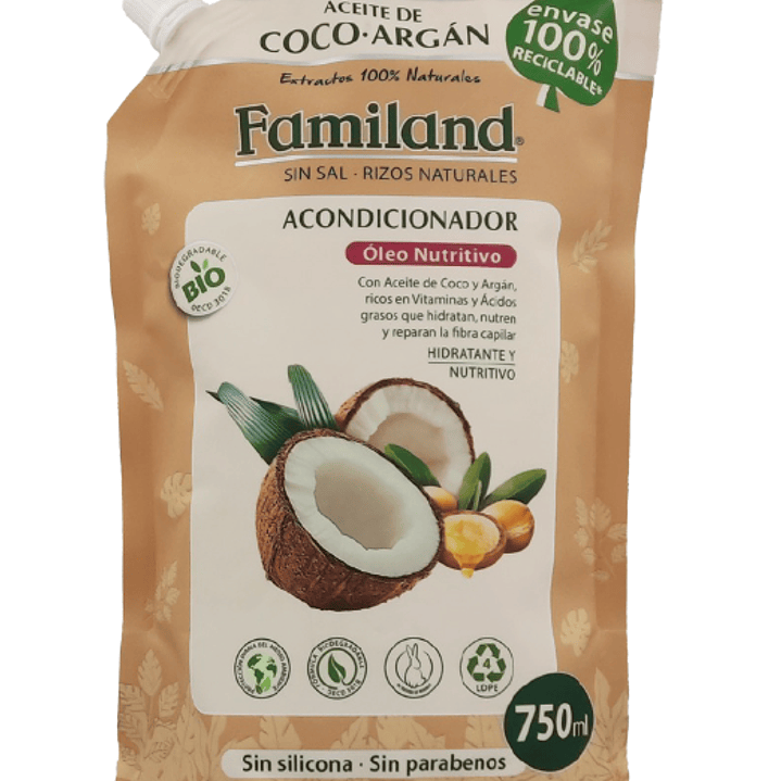 FAMILAND AC DOYPACK ACEITE COCO ARG BIO RECICLAB X 750 ML 1