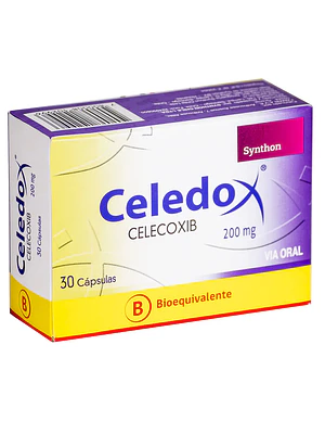 Celedox (B) Celecoxib 200 mg  30 Cápsulas.