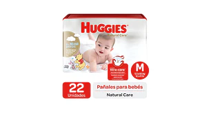 HUGGIES PAÑAL NATCARE M X 22 UND
