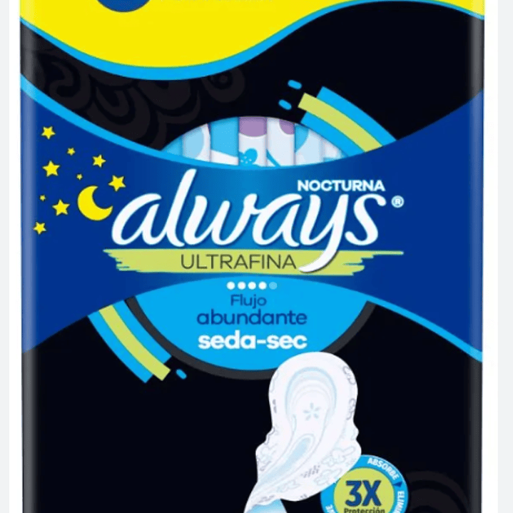 ALWAYS TOALLA NOCTURNA ULTRA FINA FLUJO ABUNDANTE X 24 UND 1