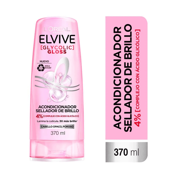 Elvive Acondicionador Glycolic Gloss 370 ml. L'oréal 1