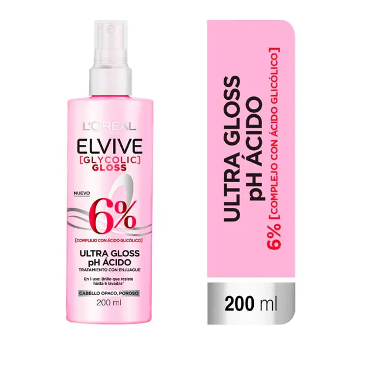 ELVIVE TRATAMIENTO GLYCOLIC ULTRA GLOSS SPRAY X 200 ML 1