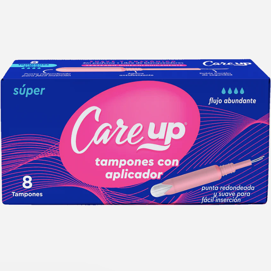 CARE UP TAMPON CON APLICADOR SUPER X 8 UND 1