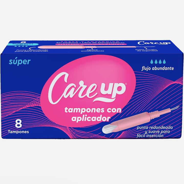 CARE UP TAMPON CON APLICADOR SUPER X 8 UND 1