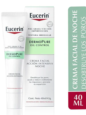 Eucerin DermoPure Oil control Crema facial intensiva noche 40 ml.