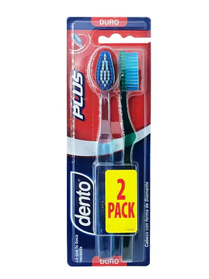 Cepillo dental Dento plus Duro 2 Unidades.
