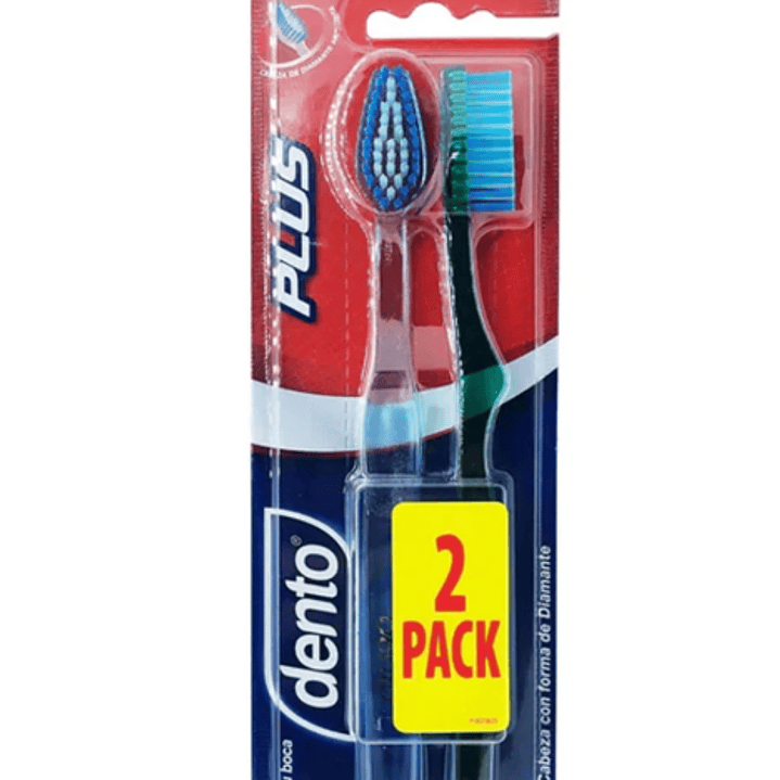Cepillo dental Dento plus Duro 2 Unidades. 1
