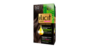 Tinte para el cabello Ilicit sin amoniaco 5.0 castaño claro.