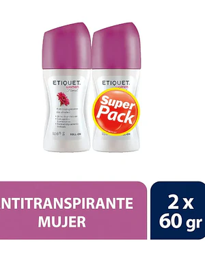 Antitranspirante Etiquet Roll-on Floral 60 g. 2 Unidades.