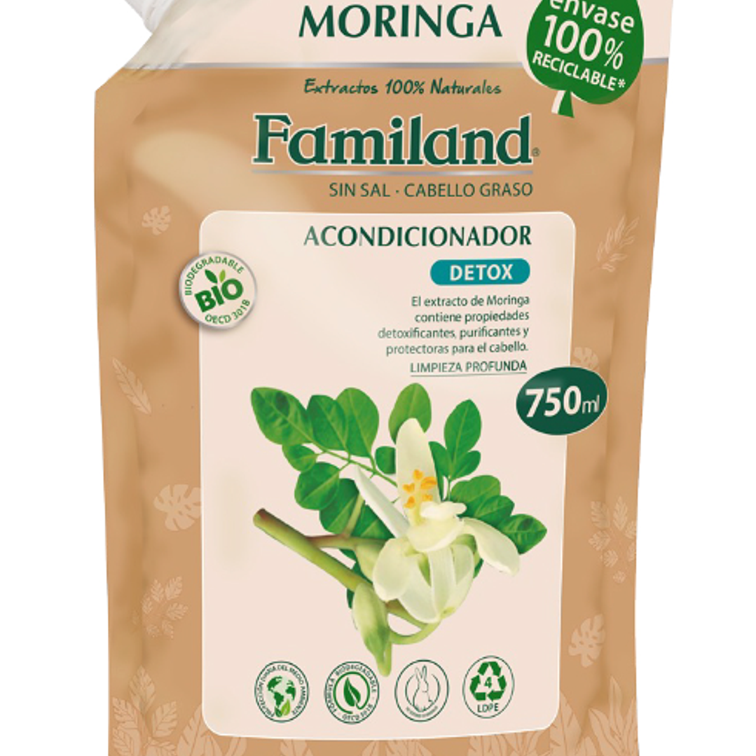 Familand Acondicionador Moringa Bioreciclable 750 ml. 1