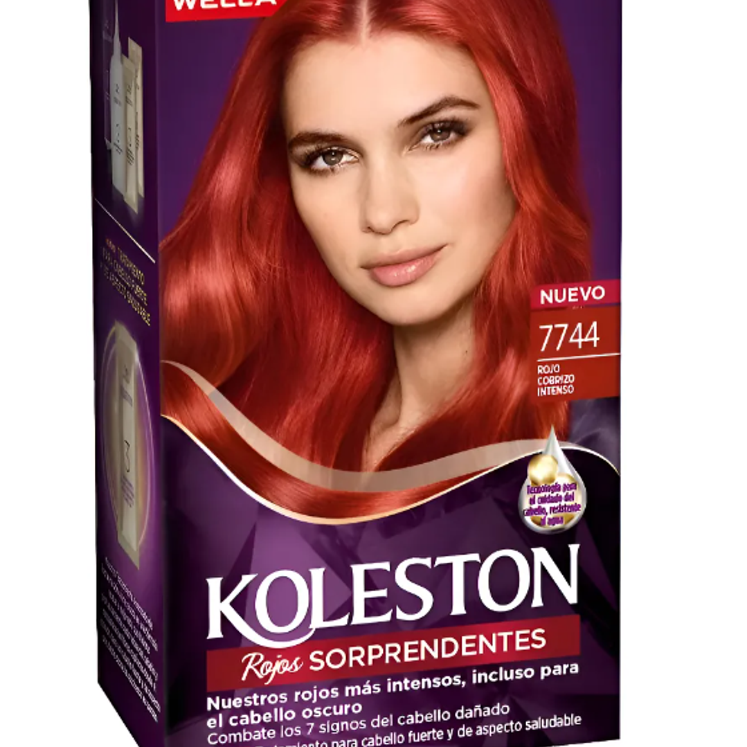 Tinte para el cabello Koleston 7744 Rojo cobrizo intenso. 1