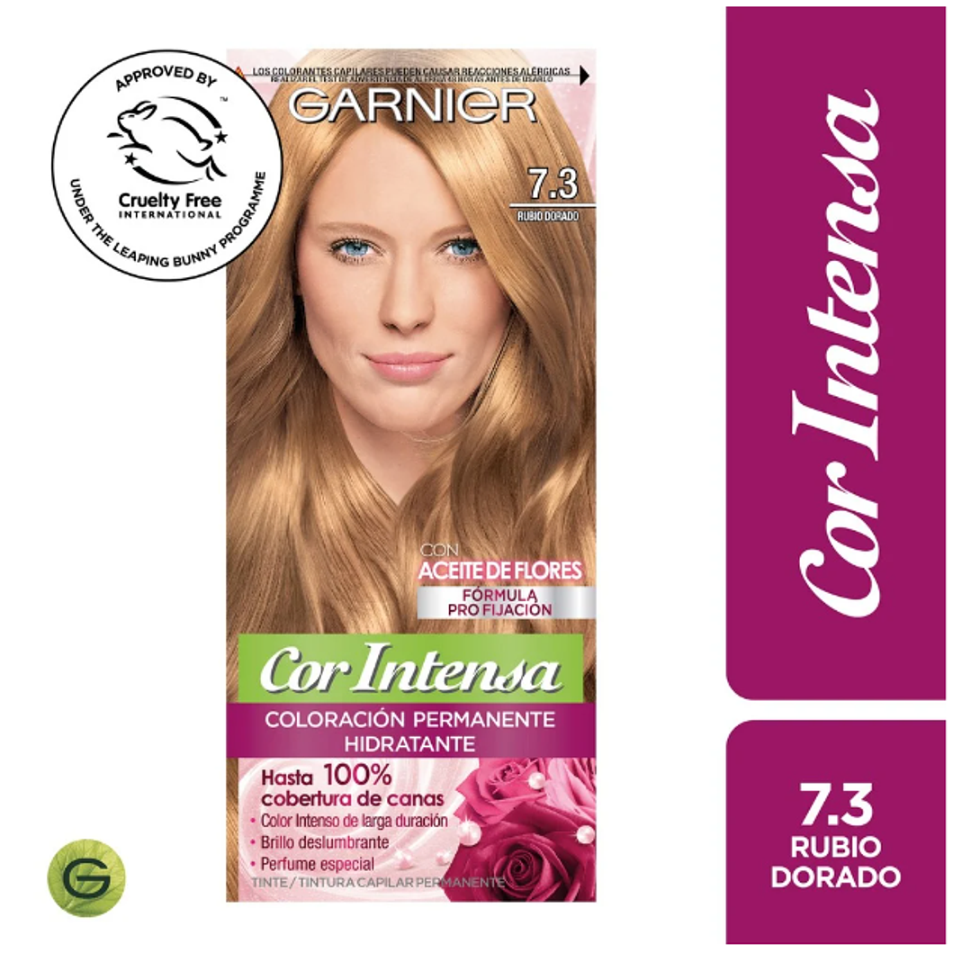 Tinte para el cabello Garnier Cor Intensa 7.3 Rubio dorado. 1