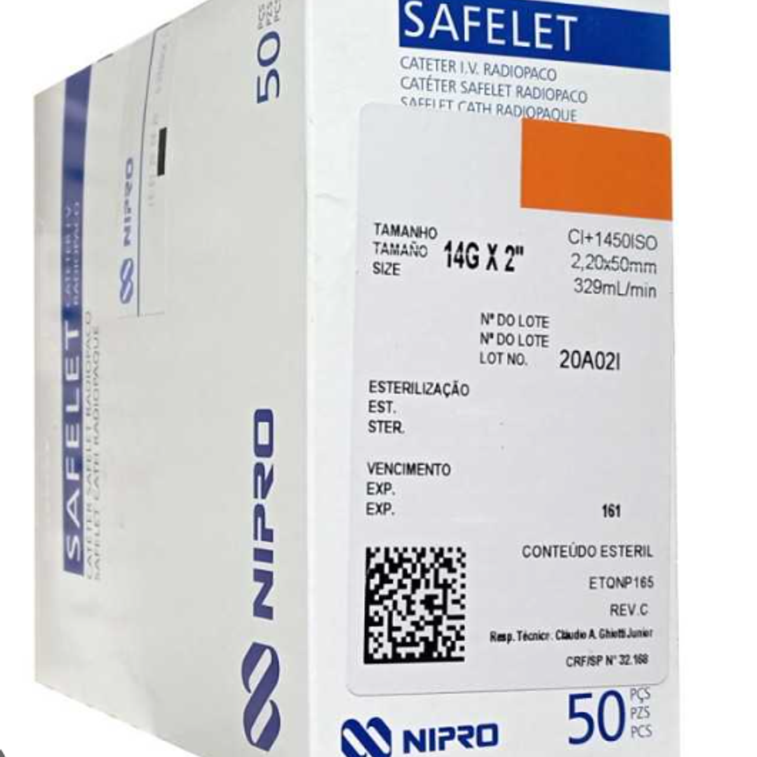 Cateter Intravenoso 14G x 2 Nipro 50 Unidades. 1