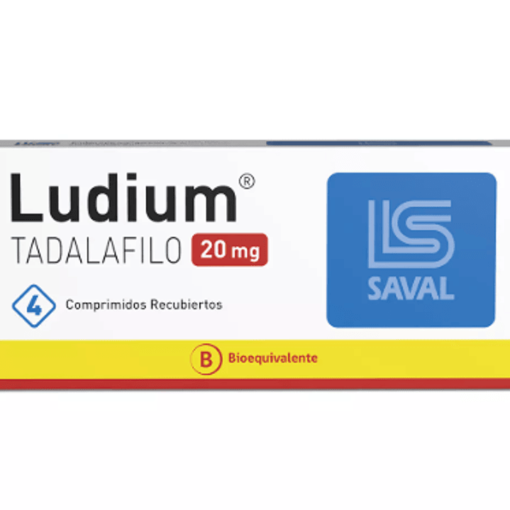 Ludium (B) Tadalafilo 20 mg 4 Comprimidos recubiertos. 1