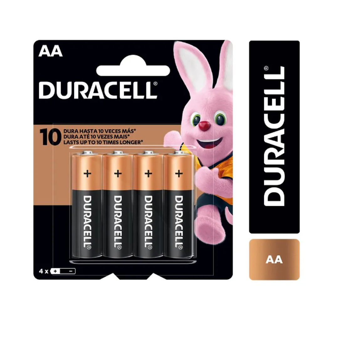 Pilas AA Duracell 4 Unidades. 1