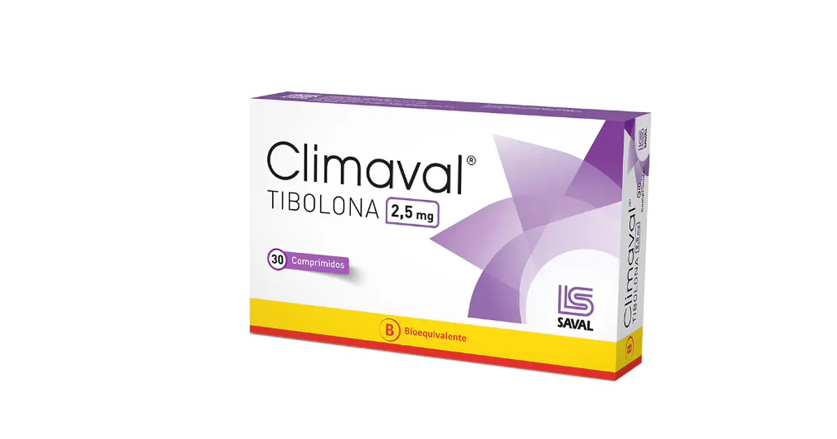 Climaval (B) Tibolona 2,5 mg 30 Comprimidos.